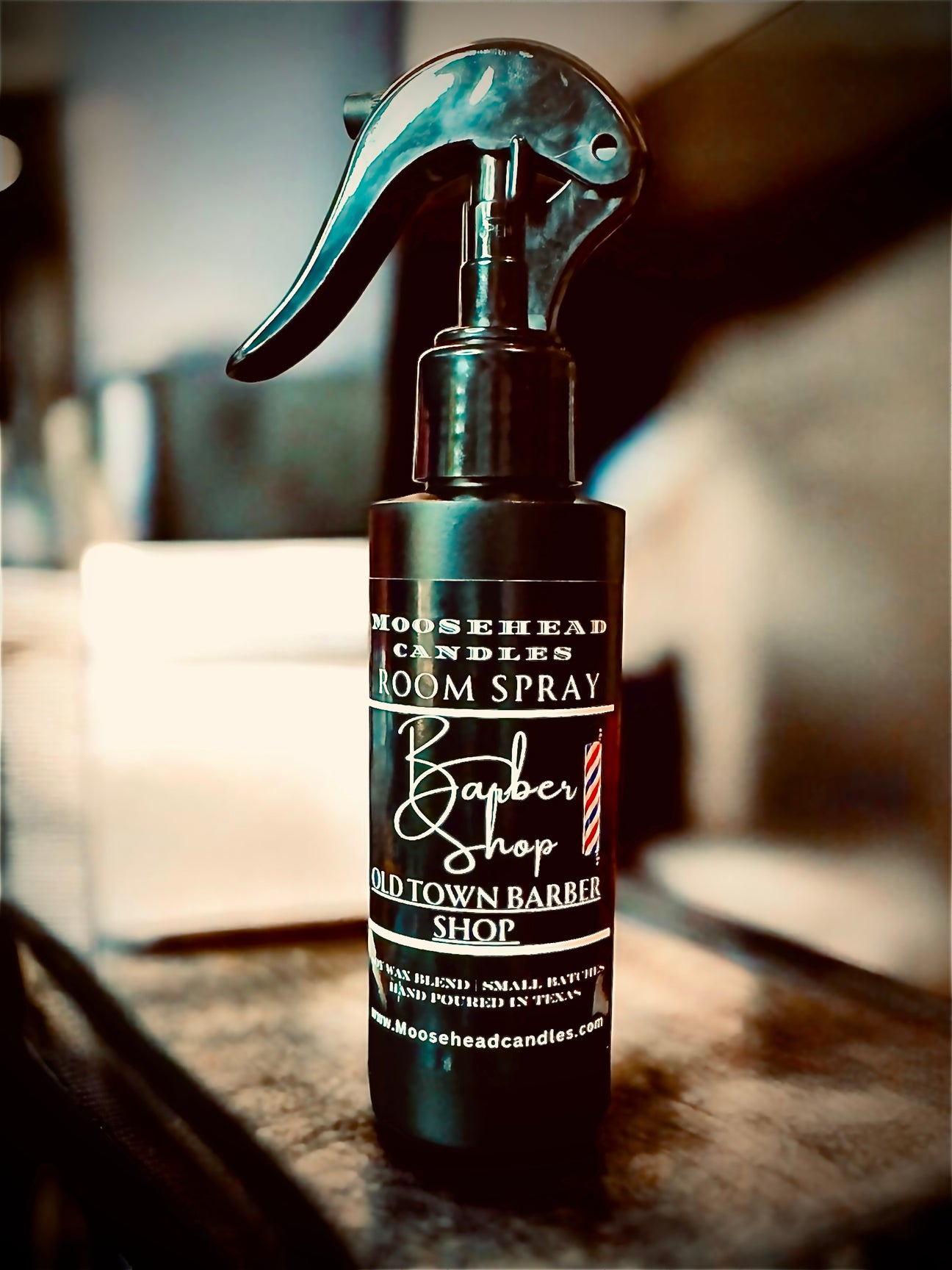 Old Town Barbershop Room Spray – 4oz Luxury Fine Mist, Lavender, Baby Powder, and Aftershave Scent, Alcohol-Free, Strong Scent for Home, Car, and Office
