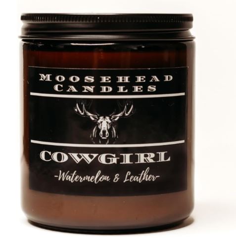 Cowgirl Watermelon Leather 8 Oz Leather Candle