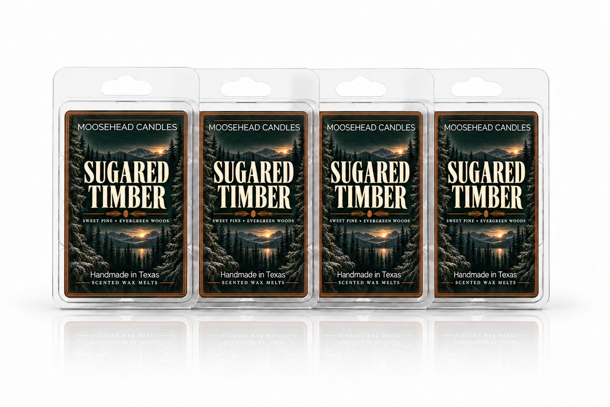 Sugared Timber Wax Melts – 4 Pack  Sweet Woods • Warm Amber • Sugared Vanilla