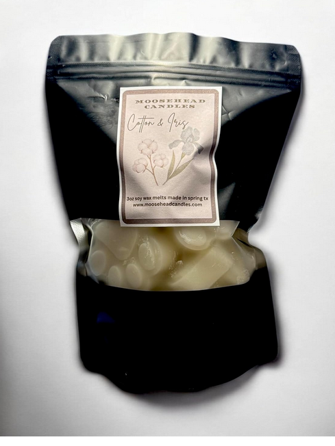 Soothing Cotton & Iris XXL Wax Melts 10 Count Resealable Bag – Large Long Lasting Wax Cubes for Warmers