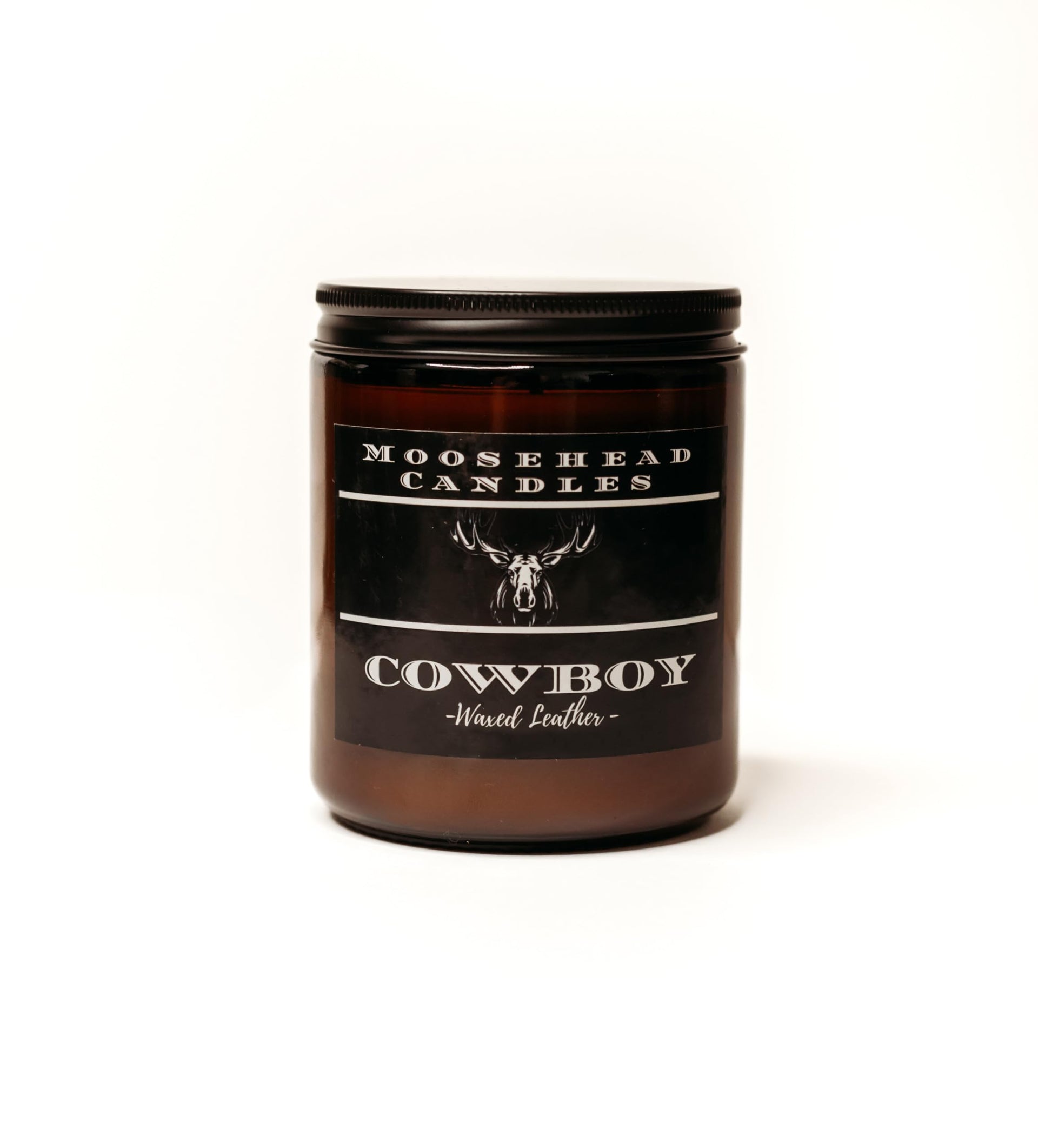 Leather scented candle, original leather soy wax candle with natural cotton wick | candle for men | by moosehead candles