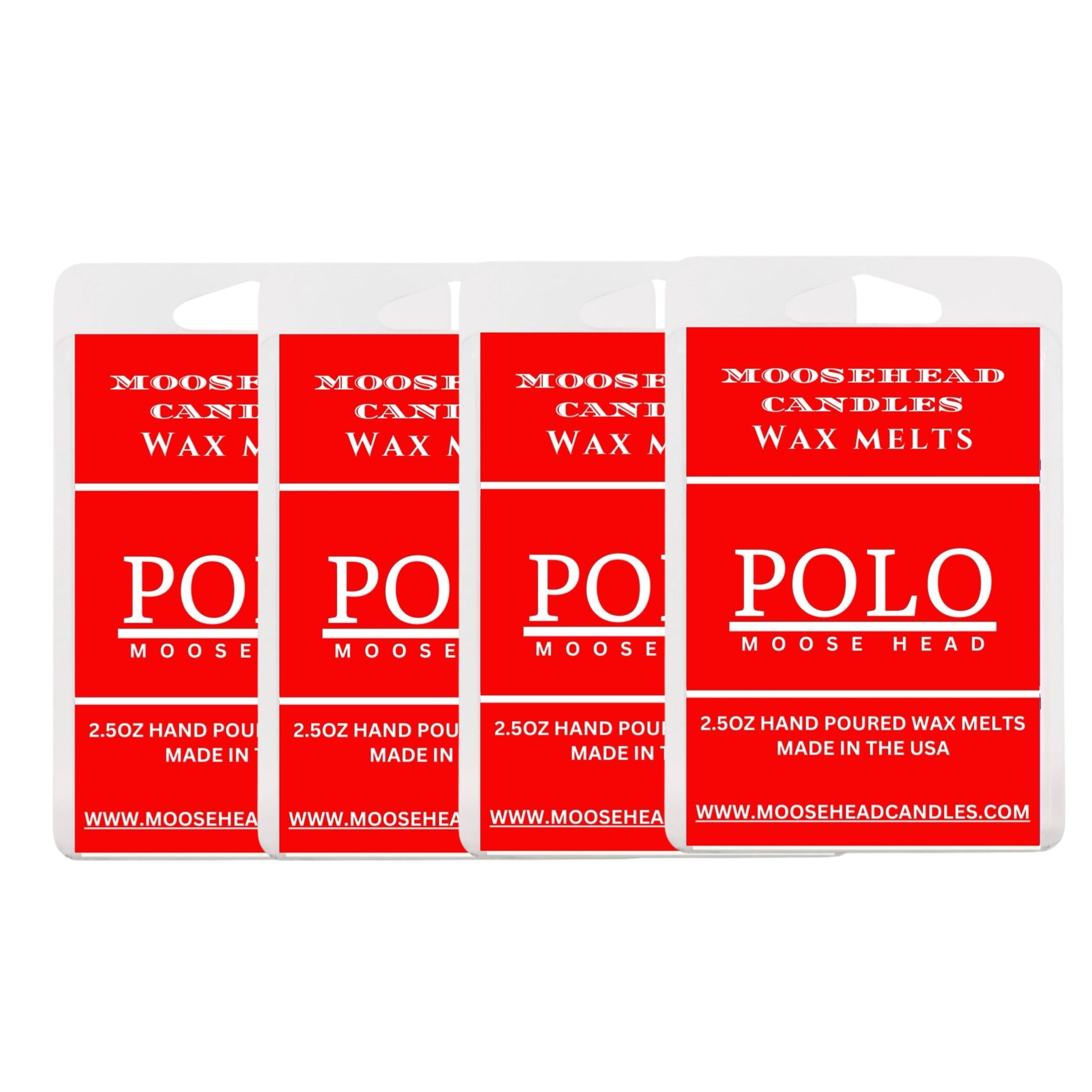 Polo Red Inspired Wax Melts – 4 Pack, Luxury Soy Blend, Strong Scented, Long Lasting Masculine Home Fragrance, Gift Boxed