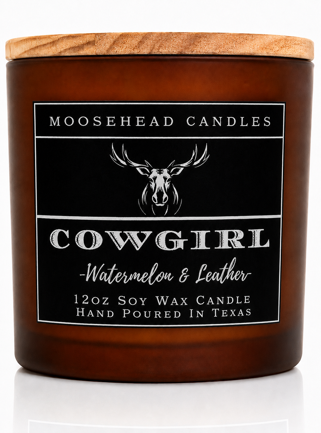 bigger better 12 oz watermelon leather cowgirl candle