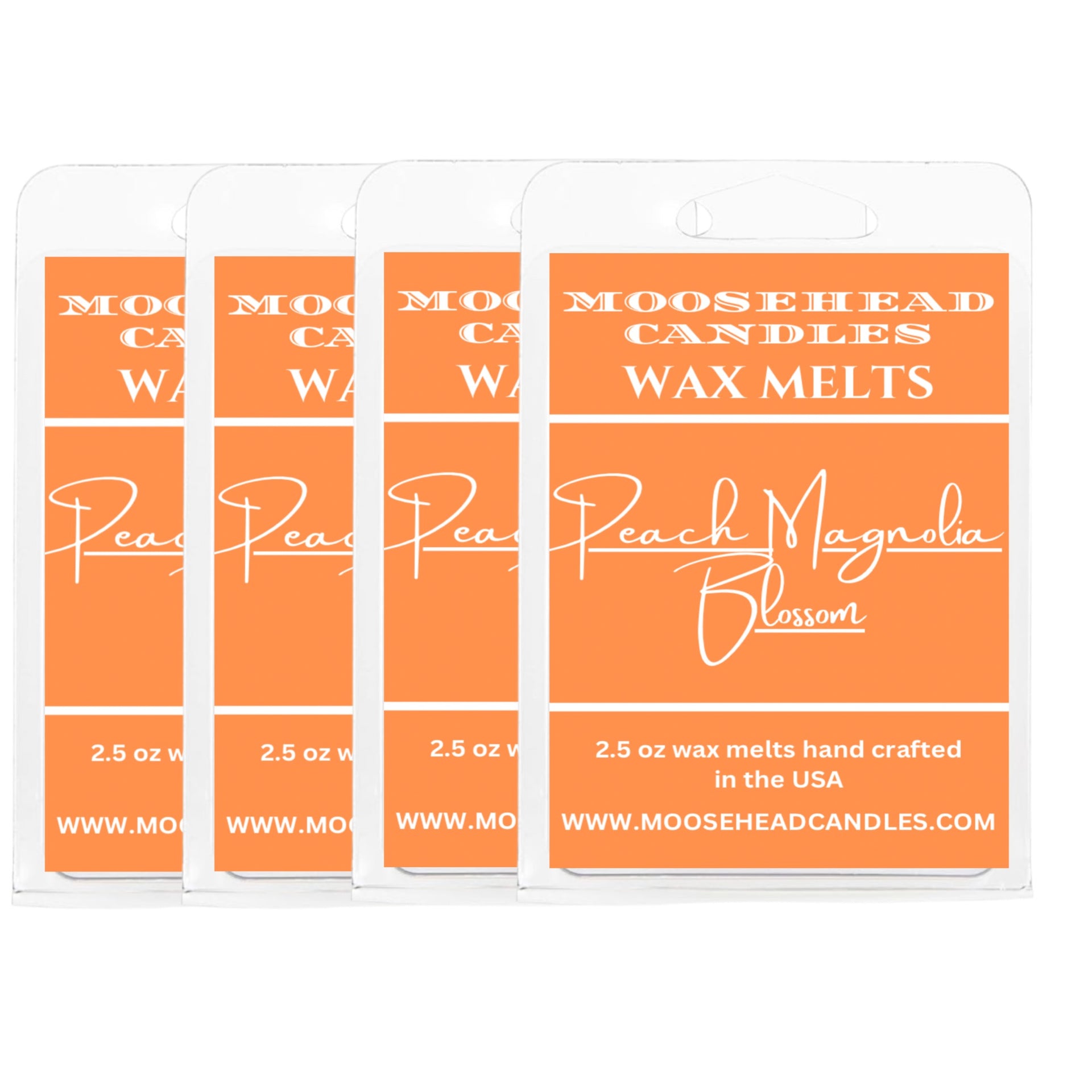 Peach Magnolia blossom 4 pack soy wax melts- long lasting great spring time fragrance