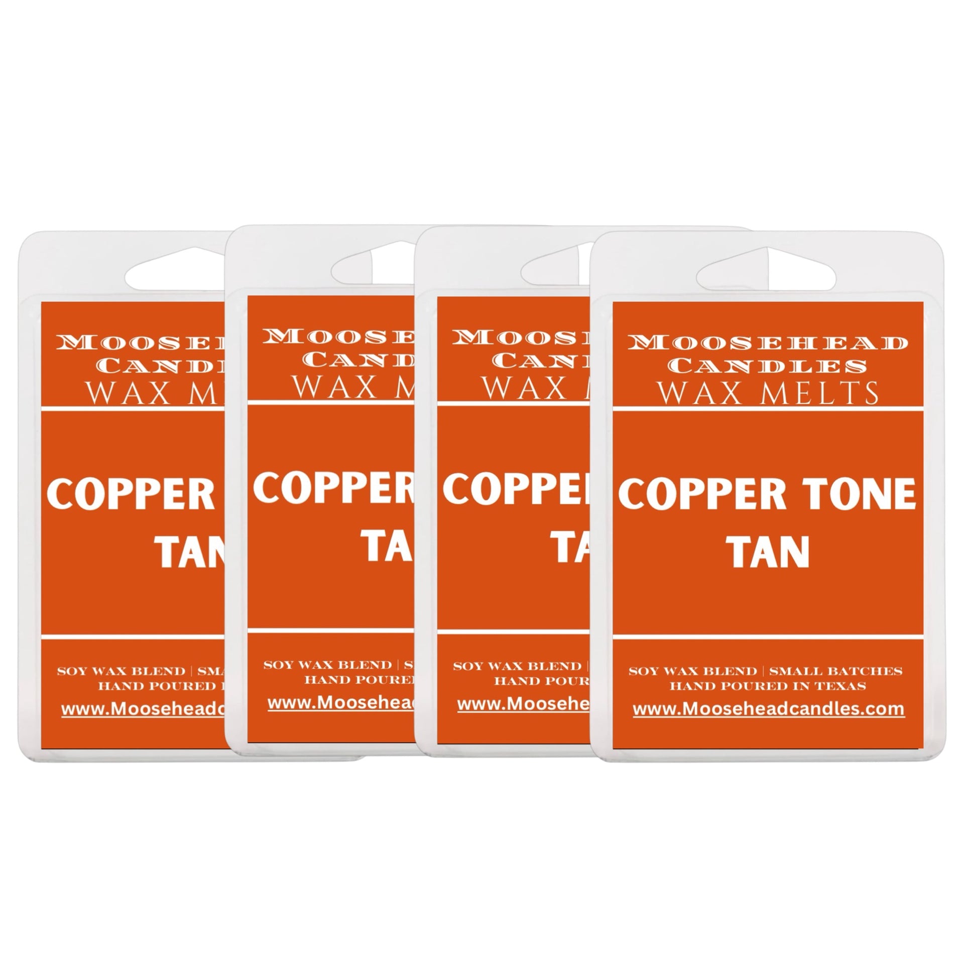 Copper Tone Tan Wax Melts – 4 Pack Summer Scented Wax Melts by Moosehead Candles – Smells Like Classic Coppertone Suntan Lotion – Strong & Long Lasting
