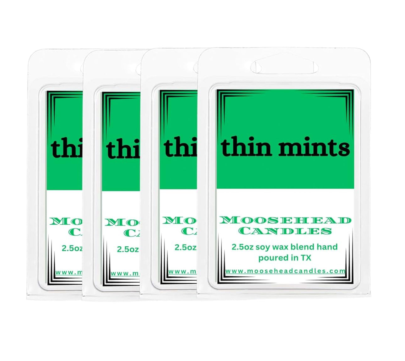 Thin Mint Scented Wax Melts – 4 Pack – Cozy Bakery Scent – Hand-Poured, Long-Lasting Scented Wax Cubes – Artisan Fragrance – Supports Animal Rescue
