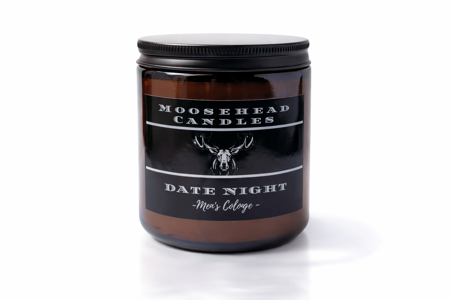 Date Night Candle Men's Cologne Fragrance 8 Oz - Capturing The Spirit of The Wild West with Authentic Aroma and Rustic Elegance – Ideal for Home and Décor - Aromatherapy Candle, Brown/black