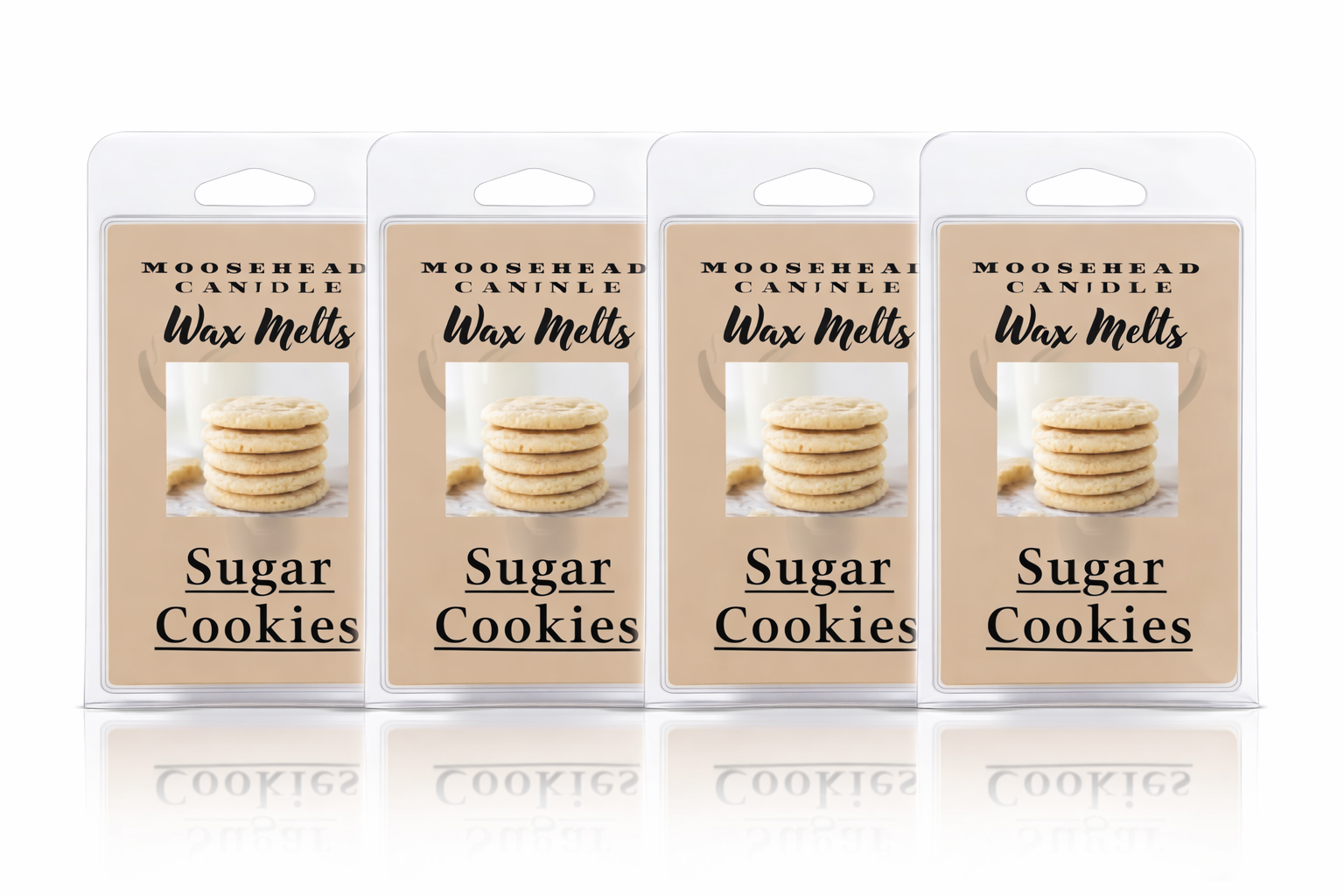 Warm Sugar Cookie Wax Melts – 4 Pack, Luxury Soy Blend, Strong Scented, Gift Boxed, Fresh Baked Sweet Home Fragrance