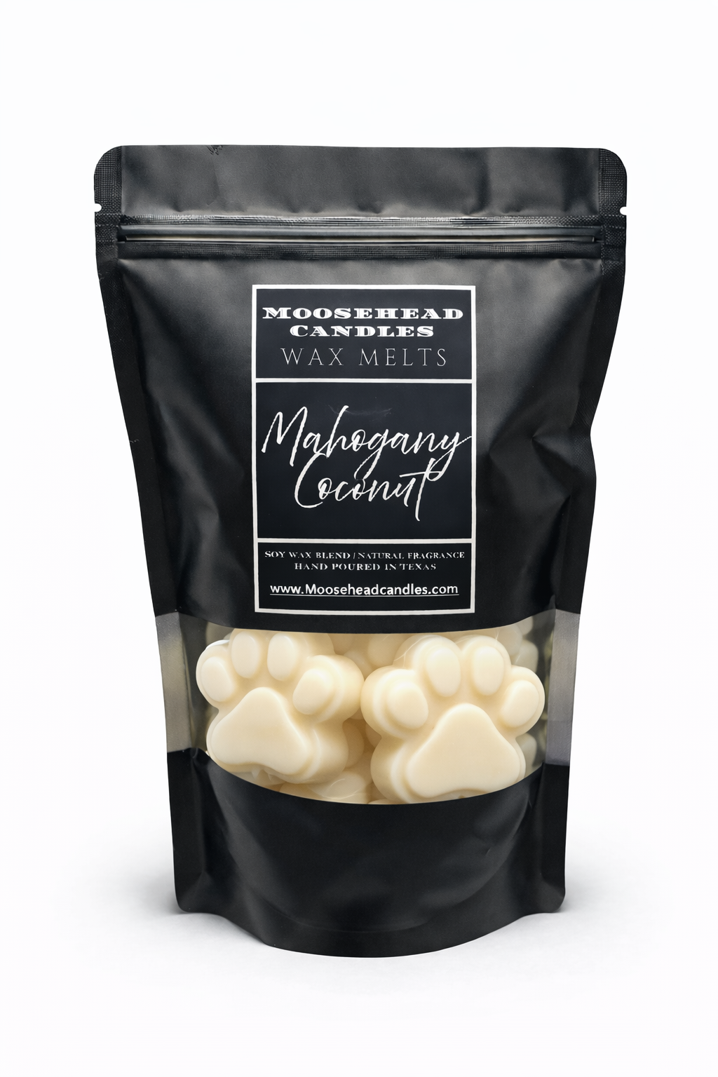 Moosehead XL Mahogany Coconut Wax Melts  10CT XXL bag  Resealable Bag of Puppy Paw Melts