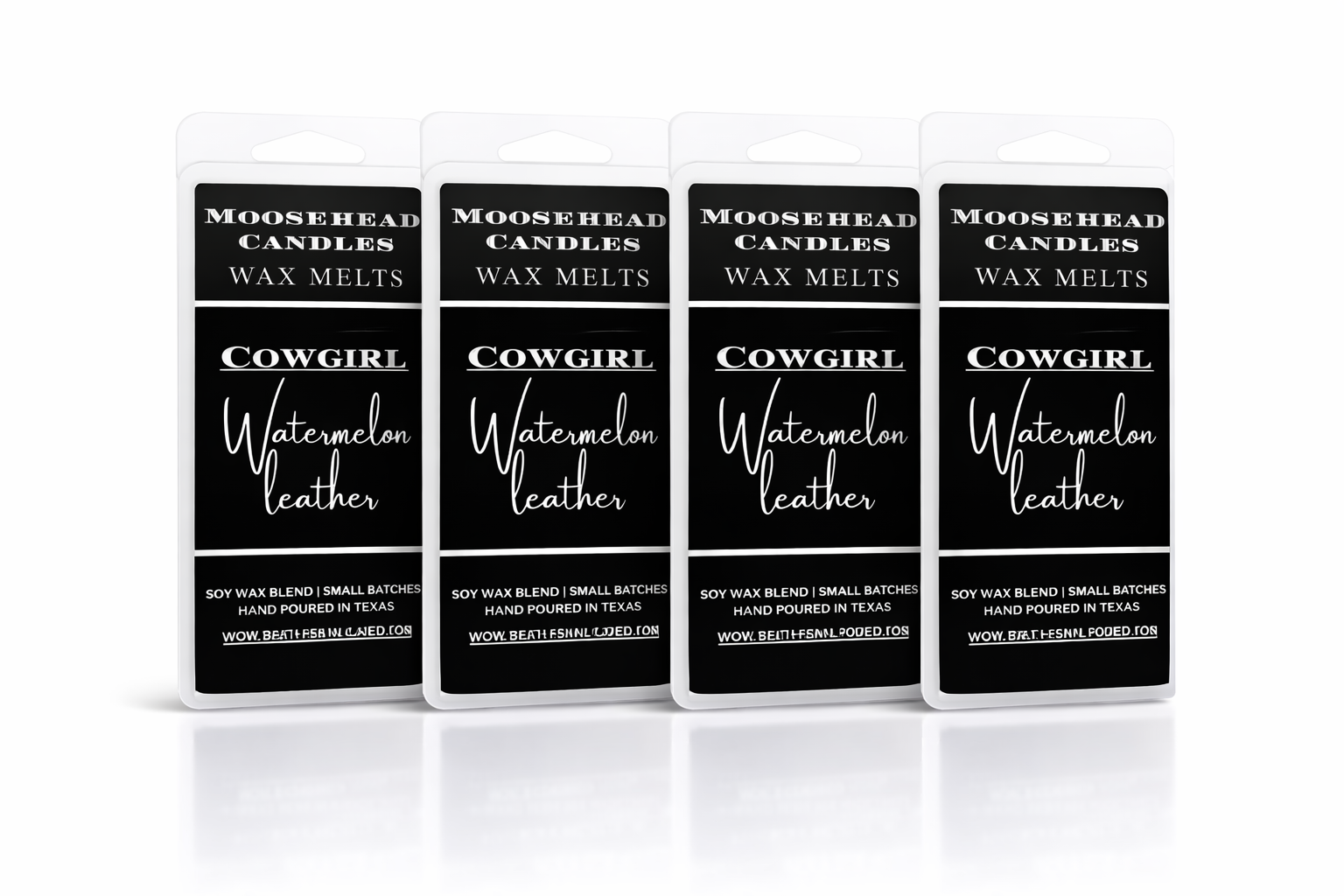 Cowgirl Watermelon Leather Wax Melts – 4 Pack, Luxury Soy Blend, Strong Scented, Gift Boxed, Sweet and Bold Home Fragrance