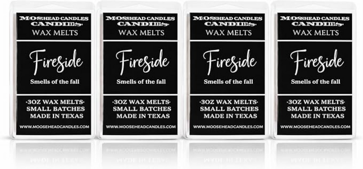 Fireside 4 pack soy blend wax melts by Moosehead Candles