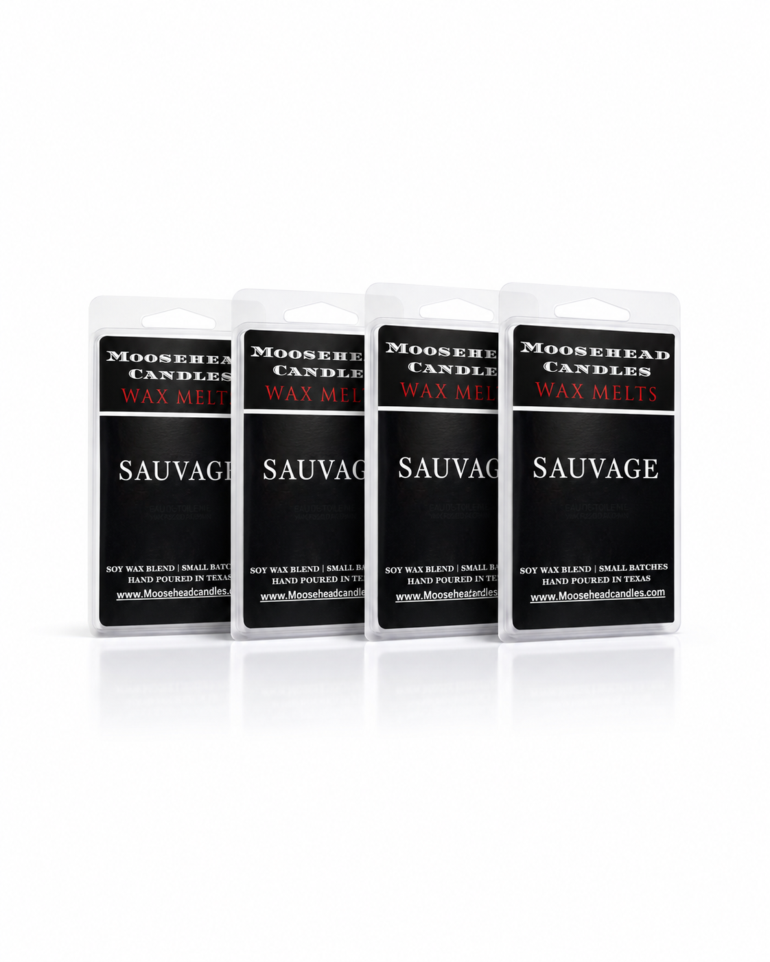 Four Moosehead Sauvage wax melt packs