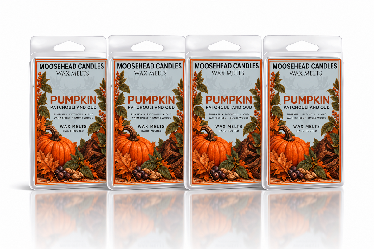 Moosehead Candles Pumpkin Patchouli and Oud 4 pack wax melts