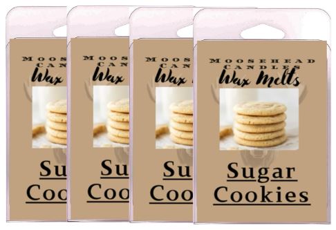 Warm Sugar Cookie Wax Melts – 4 Pack, Luxury Soy Blend, Strong Scented, Gift Boxed, Fresh Baked Sweet Home Fragrance
